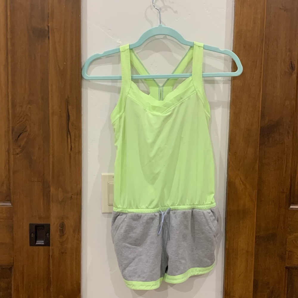 Ivivva/Lululemon- size 8 - Green and Grey Romper